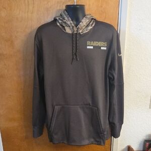 Men's Oakland Raiders Nike Salute to Service Therma Pullover Hoodie XL